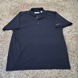 Tommy Armour Mens Golf Polo Shirt Navy Blue Short Sleeve Embroidered Logo L